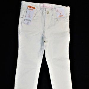 GYMBOREE Girls Adjustable Waist Skinny White Pants